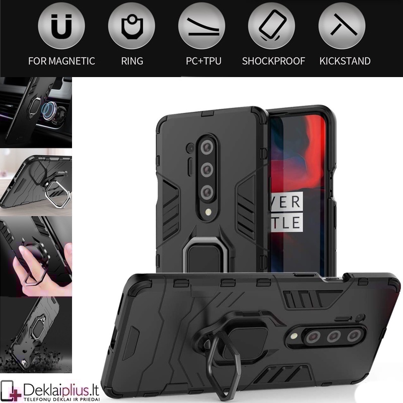 Sustiprintas dėklas 4in1 - juodas (Oneplus 8 Pro) Sustiprintas dėklas 4in1 - juodas (Oneplus 8 Pro)